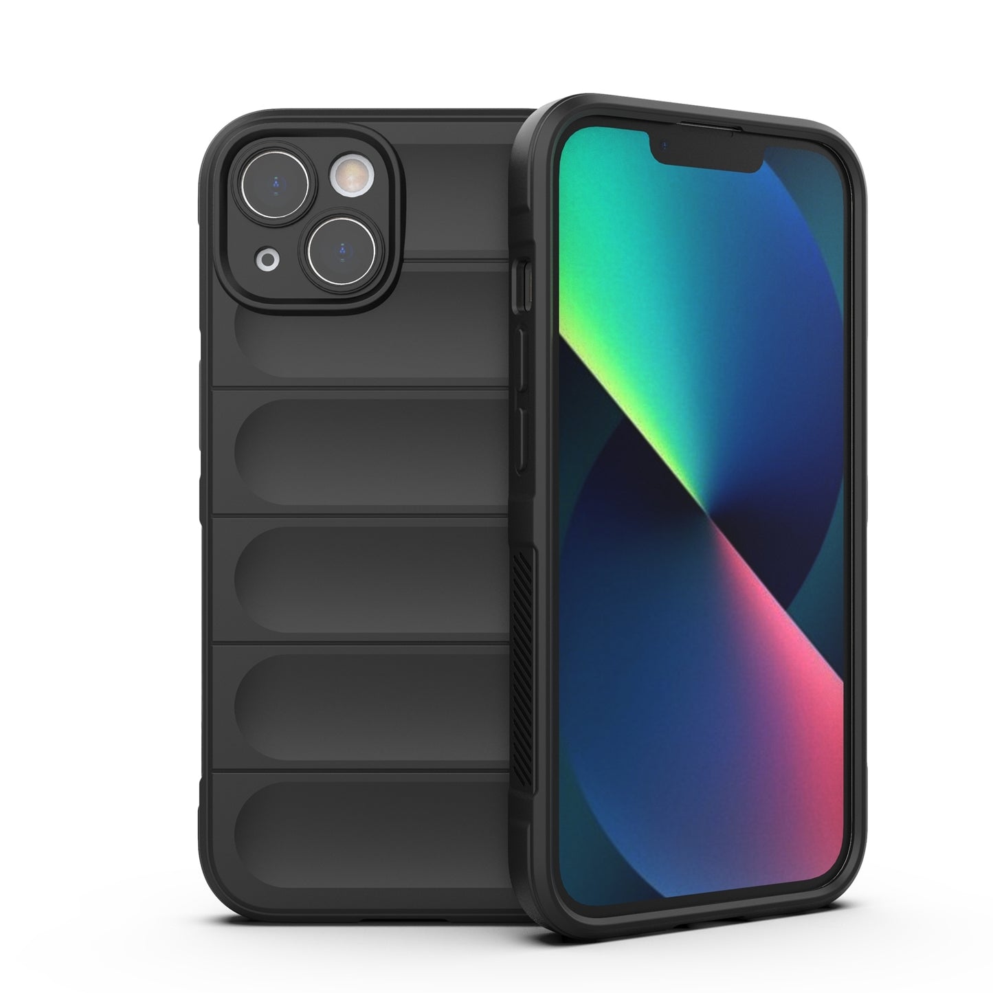 iPhone 13 Magic Shield Phone Case – Durable TPU + Flannel, Stylish Protection, Brightly Coloured, Wear-Resistant-buycases.co.uk