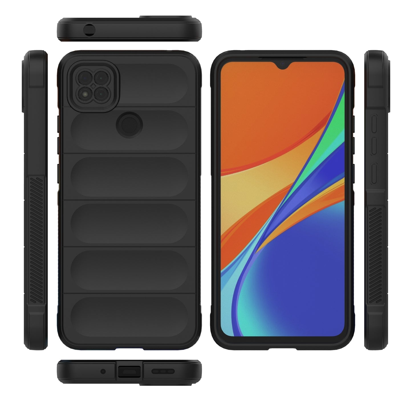 Xiaomi Redmi 9C Magic Shield Phone Case - Durable TPU + Flannel, Stylish Protection, Brightly Coloured, Wear-Resistant-buycases.co.uk