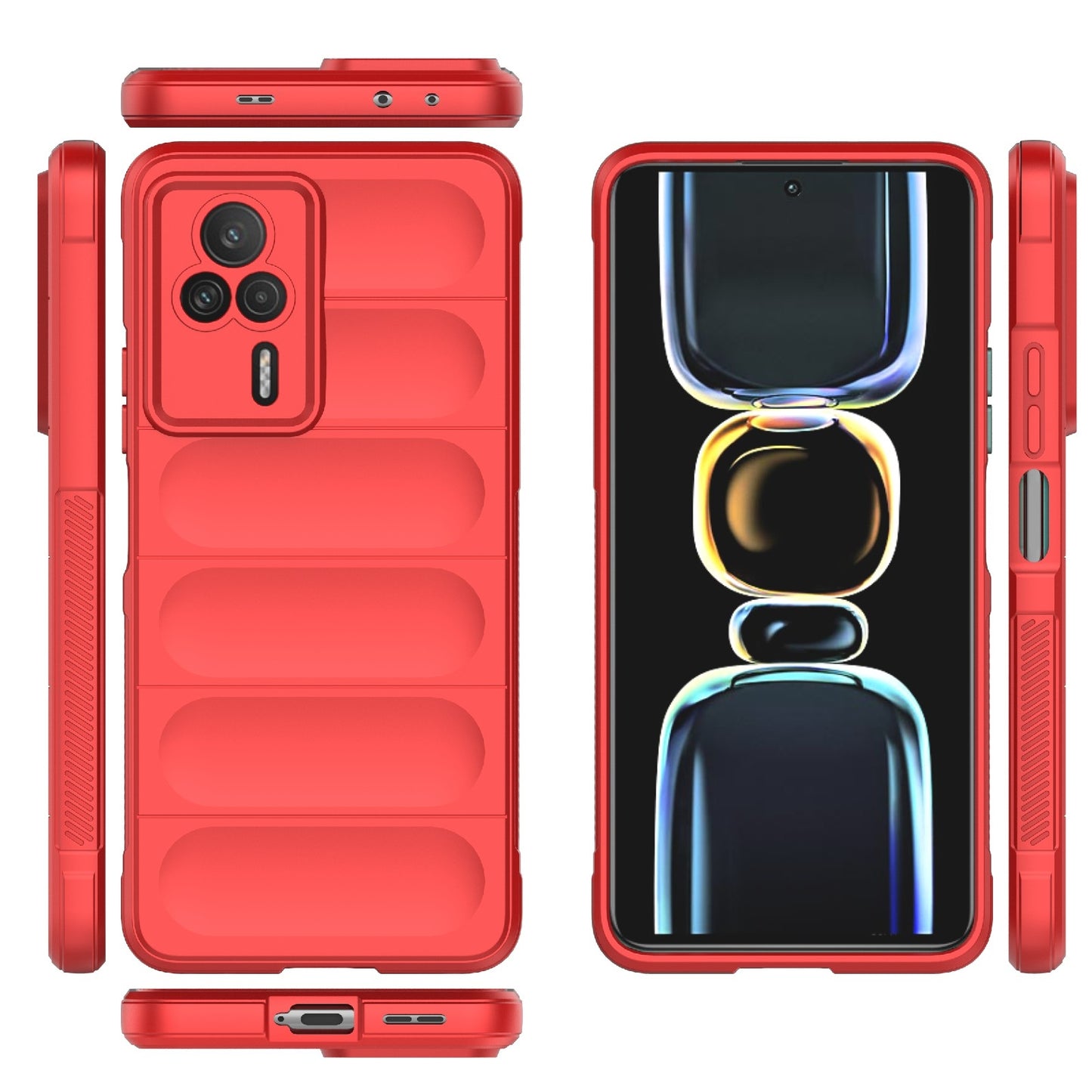 Xiaomi Redmi K60E 5G Magic Shield Phone Case – Durable TPU + Flannel, Stylish Protection, Brightly Coloured, Wear-Resistant-buycases.co.uk