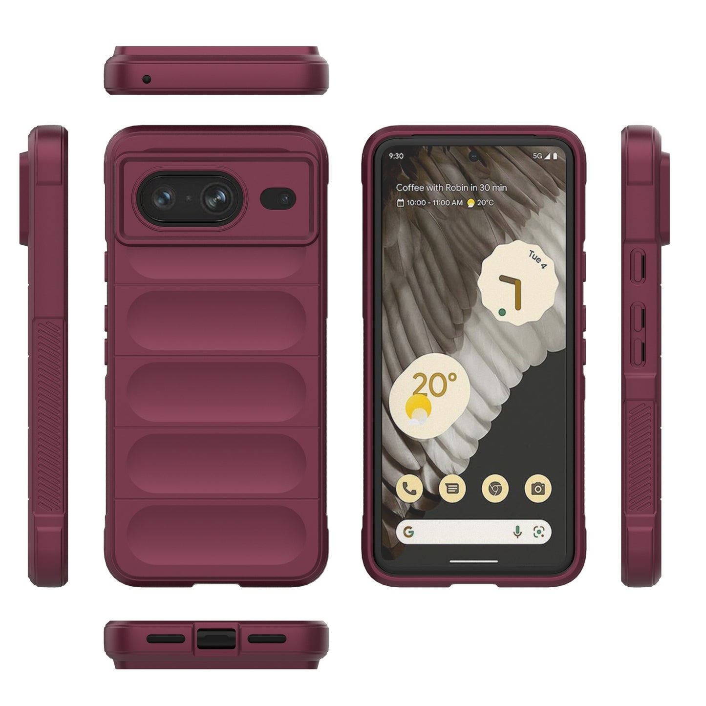 Google Pixel 8 5G Magic Shield Phone Case – Durable TPU + Flannel, Stylish Protection, Brightly Coloured, Wear-Resistant-buycases.co.uk