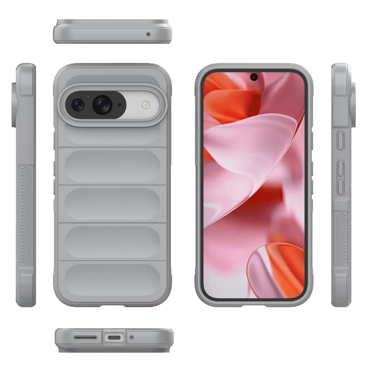 Google Pixel 9 5G Global Magic Shield Phone Case – Durable TPU + Flannel, Stylish Protection, Brightly Coloured, Wear-Resistant-buycases.co.uk