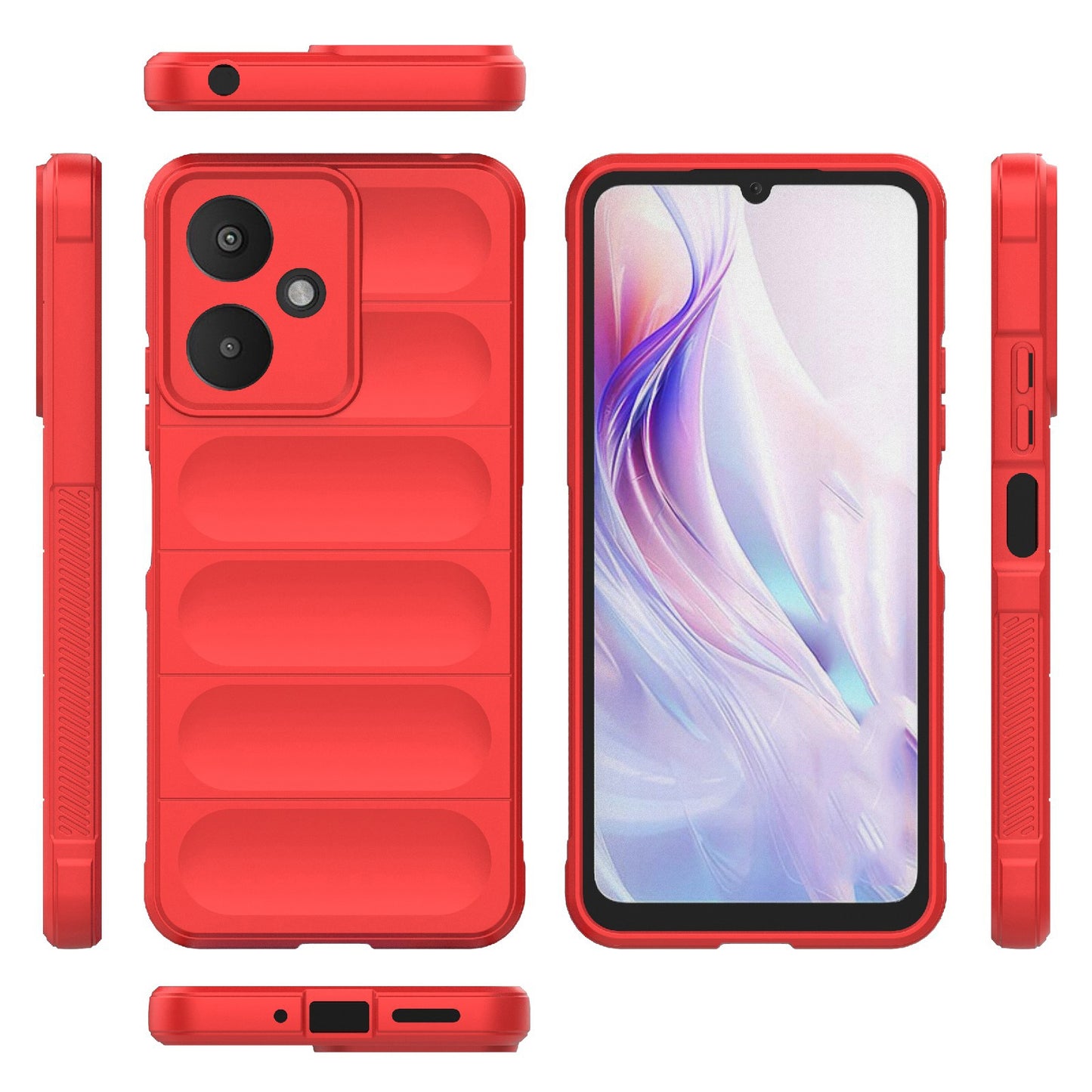 Xiaomi Redmi 13C 5G Magic Shield Phone Case – Durable TPU + Flannel, Stylish Protection, Brightly Coloured, Wear-Resistant-buycases.co.uk