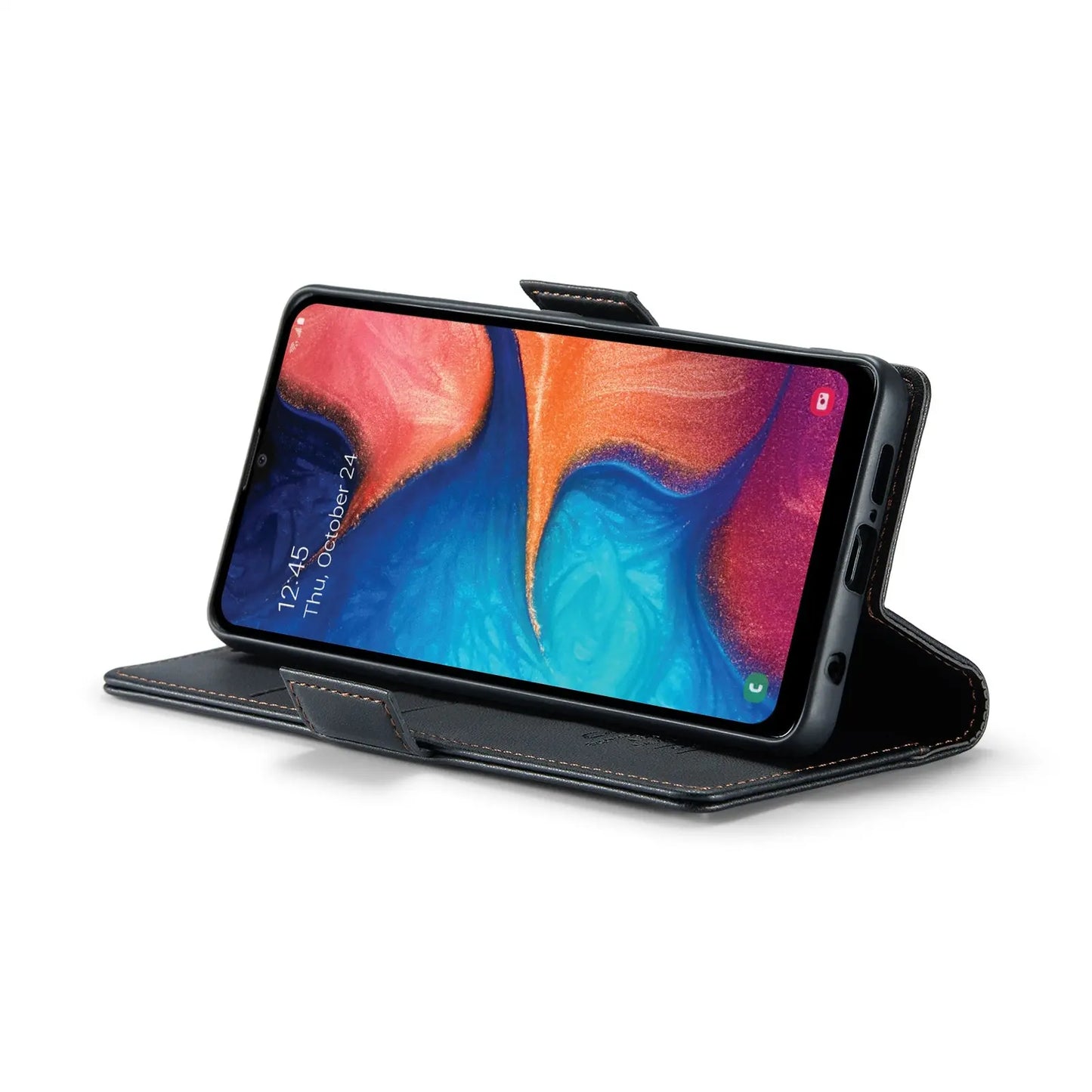 Samsung Galaxy A20 Leather Wallet Case - RFID Blocking, Stand Function, Card Slots-buycases.co.uk