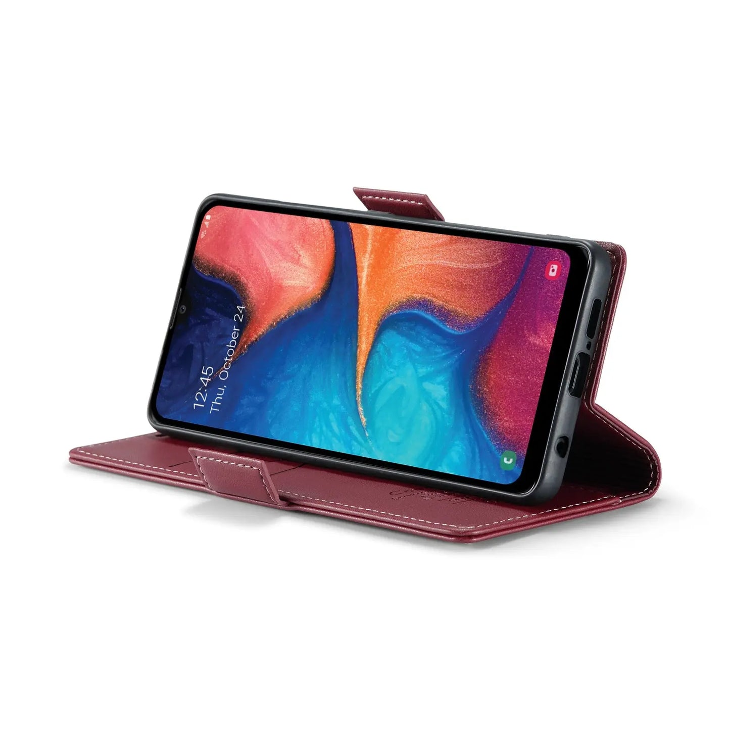 Samsung Galaxy A20 Leather Wallet Case - RFID Blocking, Stand Function, Card Slots-buycases.co.uk