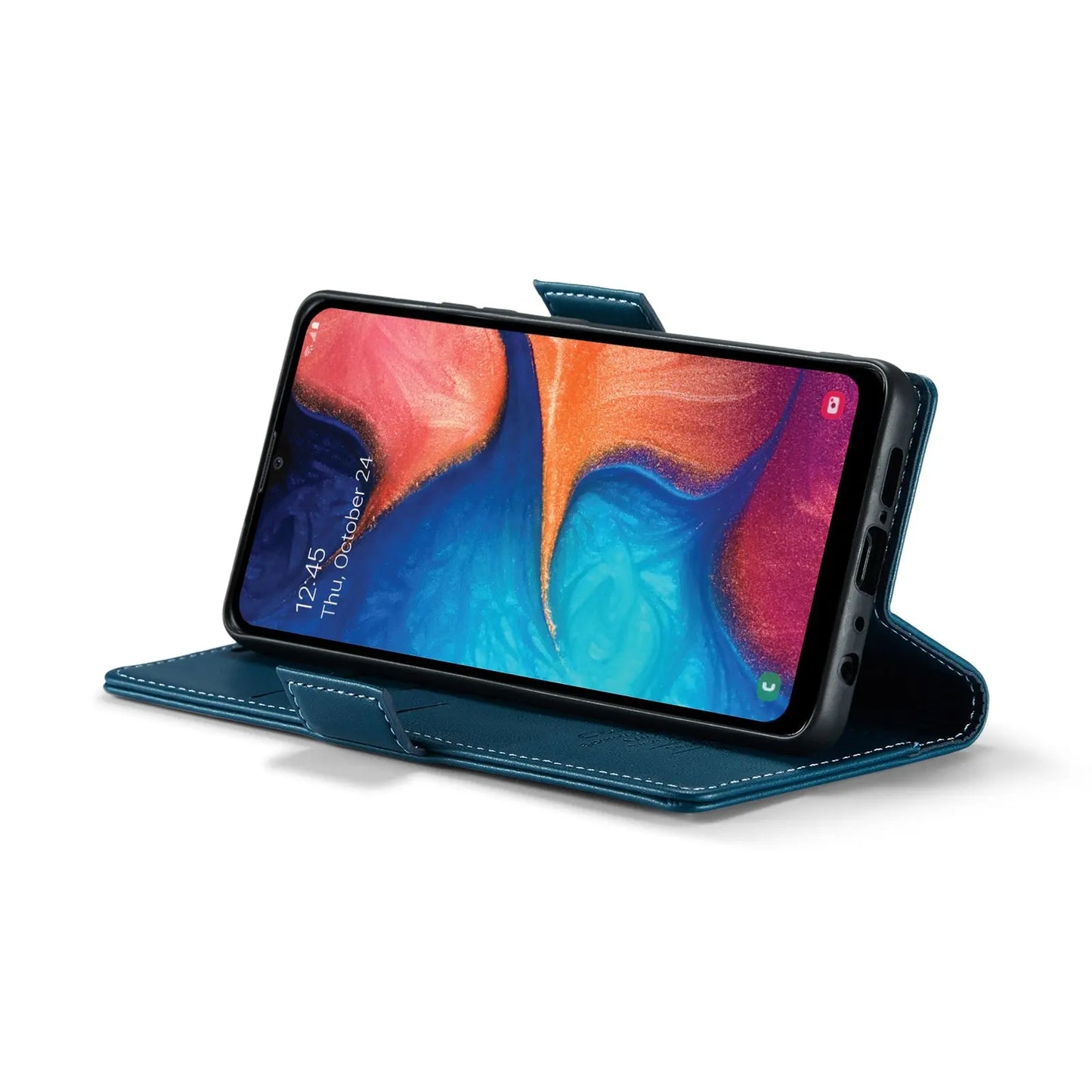 Samsung Galaxy A20 Leather Wallet Case - RFID Blocking, Stand Function, Card Slots-buycases.co.uk