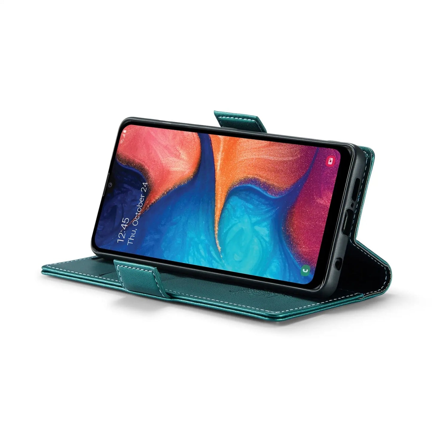Samsung Galaxy A20 Leather Wallet Case - RFID Blocking, Stand Function, Card Slots-buycases.co.uk
