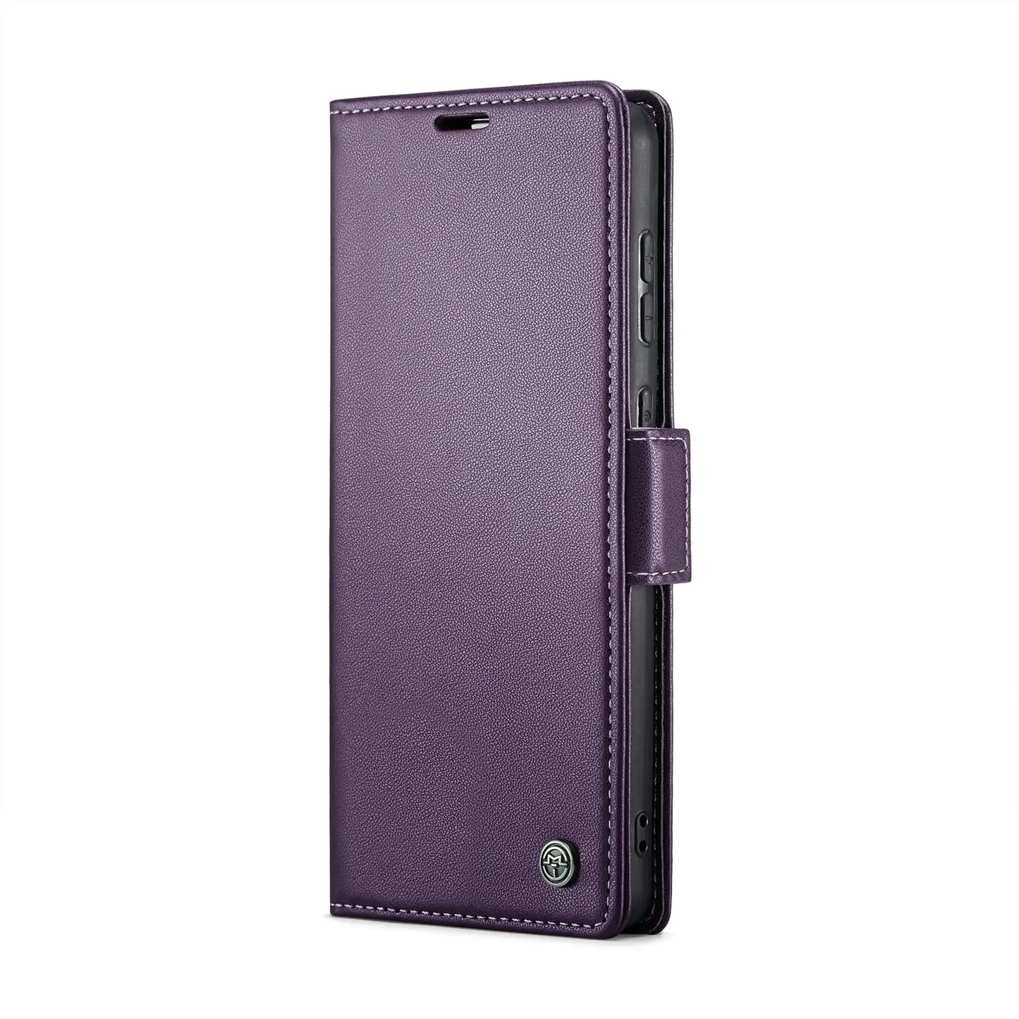 Samsung Galaxy A20 Leather Wallet Case - RFID Blocking, Stand Function, Card Slots-buycases.co.uk