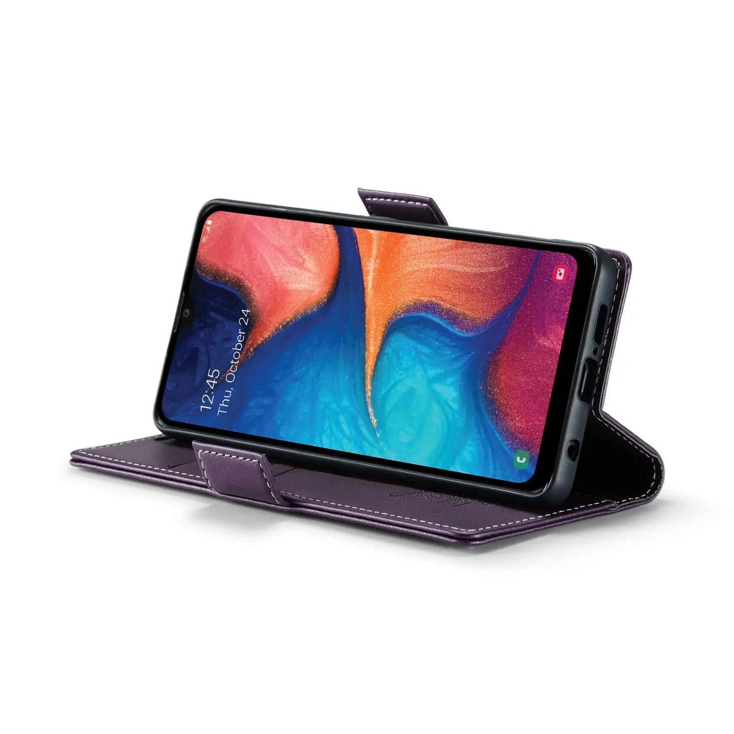 Samsung Galaxy A20 Leather Wallet Case - RFID Blocking, Stand Function, Card Slots-buycases.co.uk