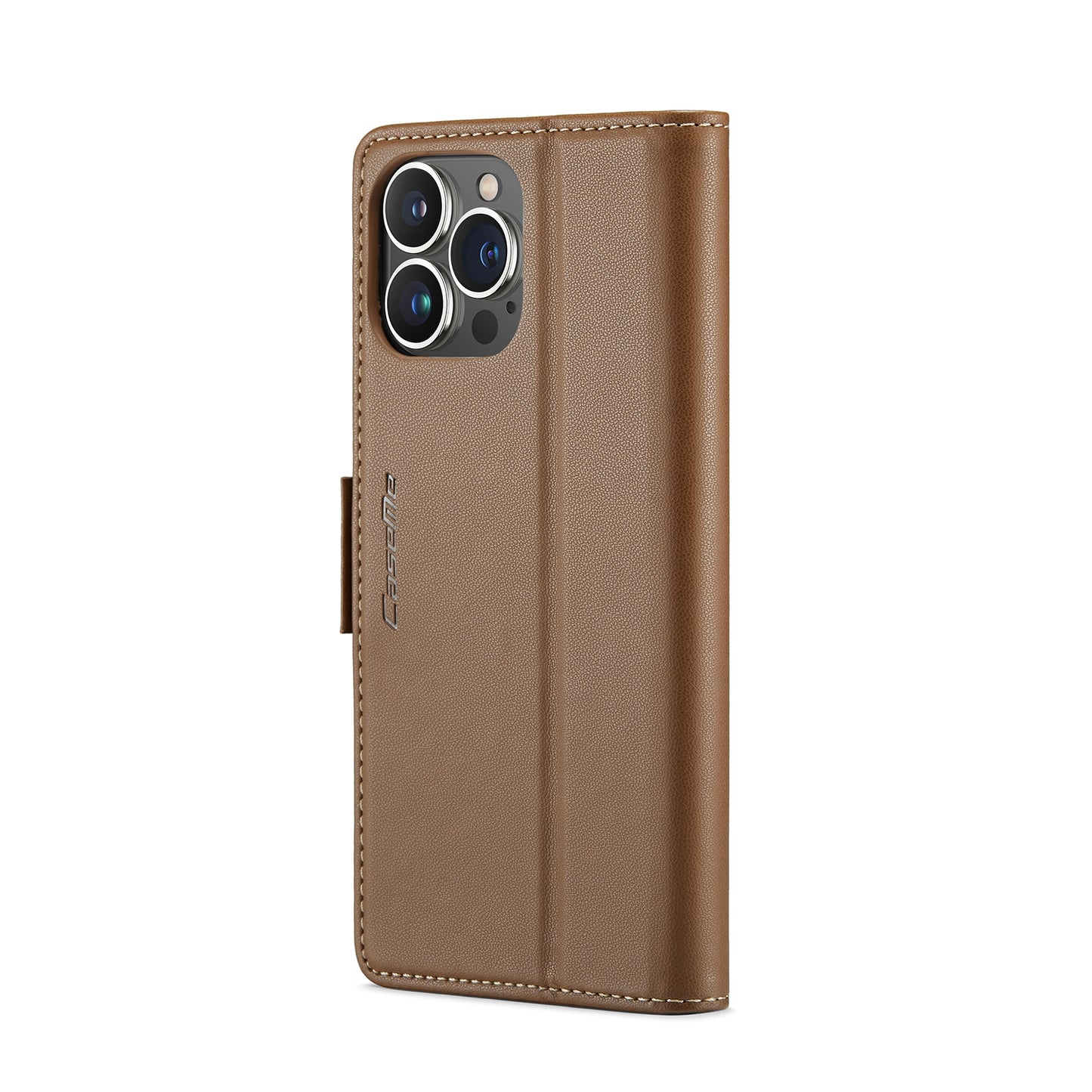 iPhone 13 Pro Leather Wallet Case - RFID Blocking, Stand Function, Card Slots