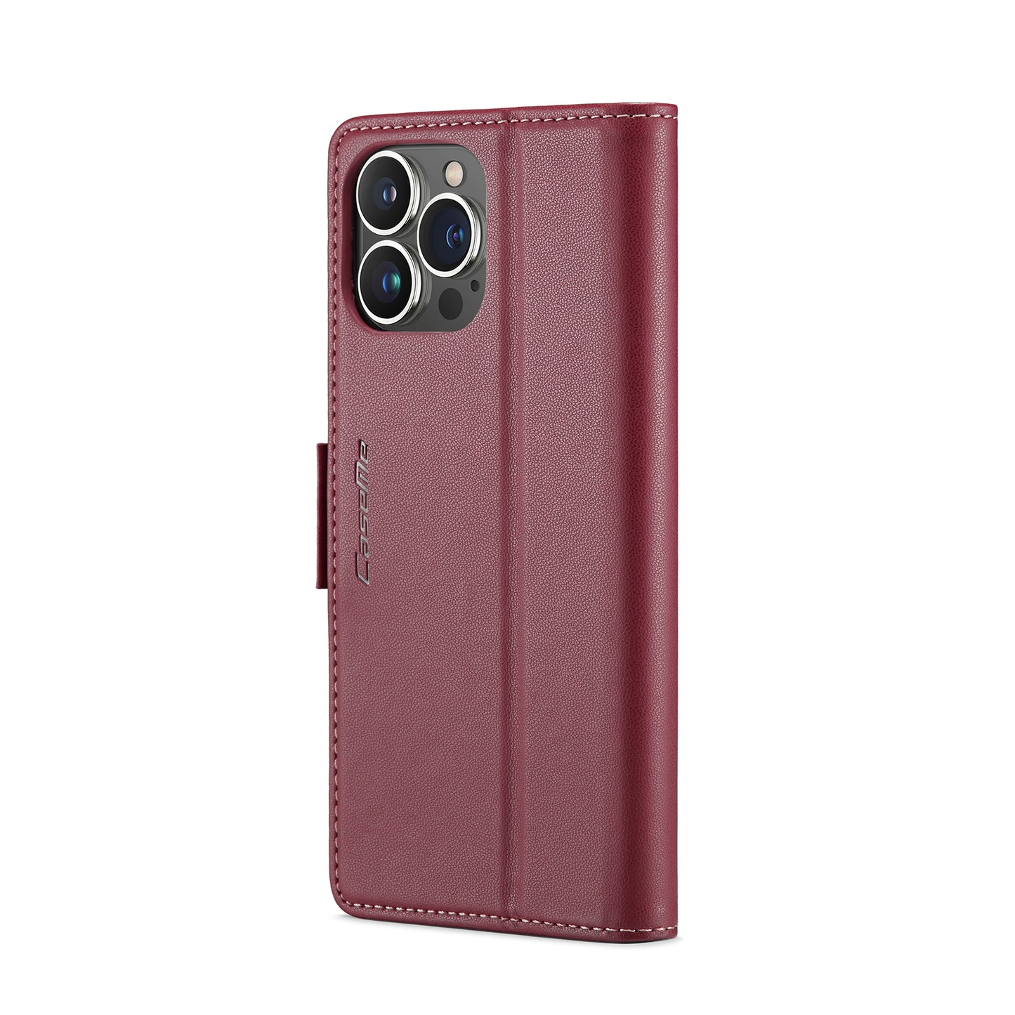 iPhone 13 Pro Leather Wallet Case - RFID Blocking, Stand Function, Card Slots