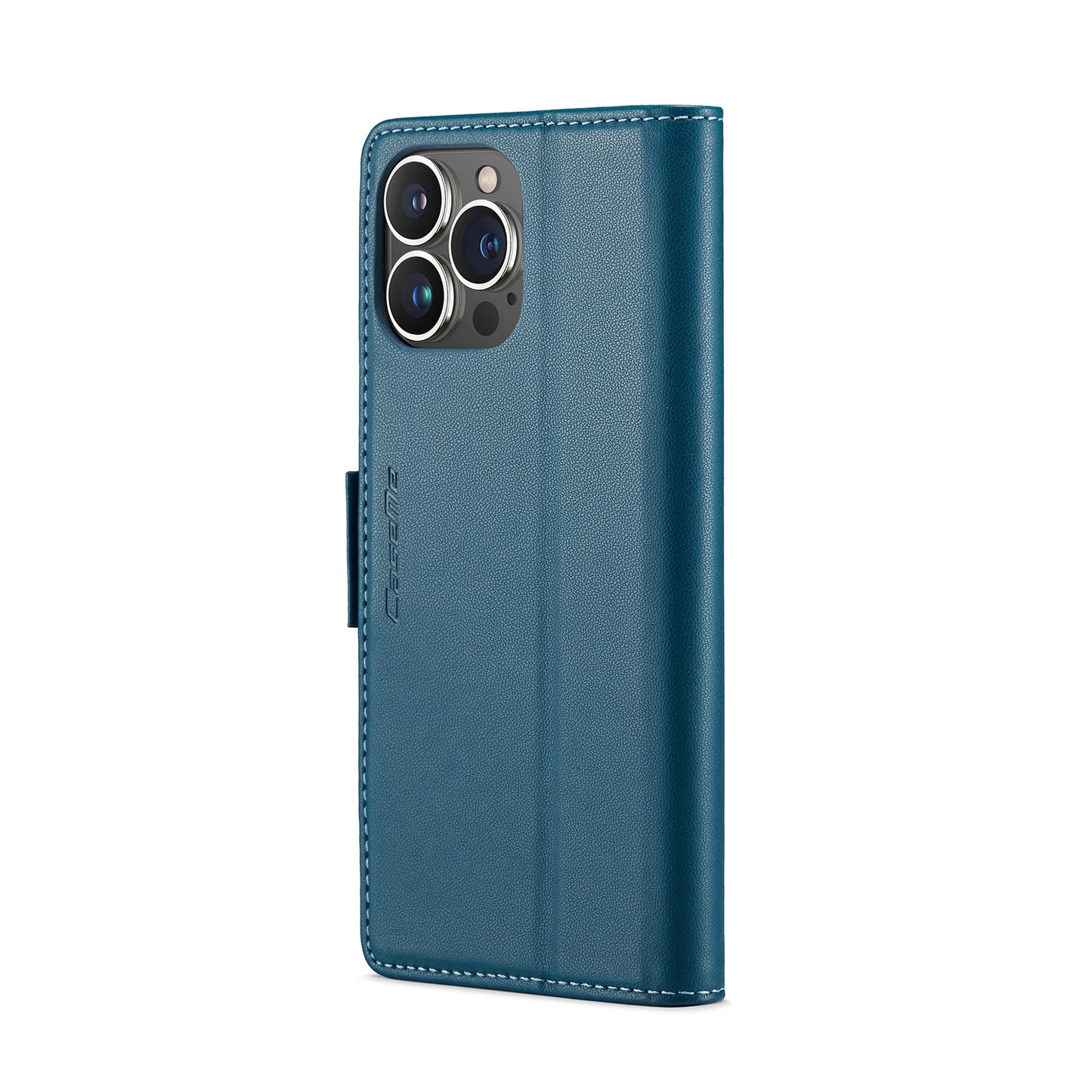 iPhone 13 Pro Leather Wallet Case - RFID Blocking, Stand Function, Card Slots