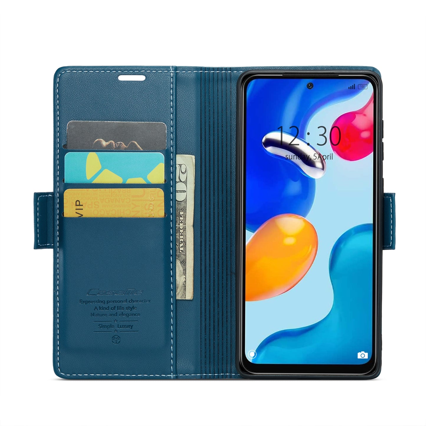 Xiaomi Redmi Note 11 4G Global Leather Wallet Case - RFID Blocking, Stand Function, Card Slots