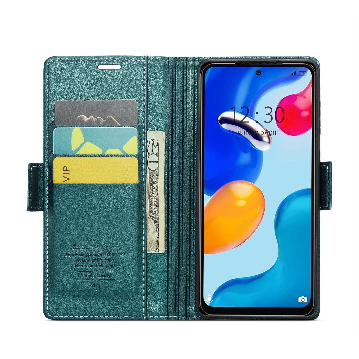 Xiaomi Redmi Note 11 4G Global Leather Wallet Case - RFID Blocking, Stand Function, Card Slots