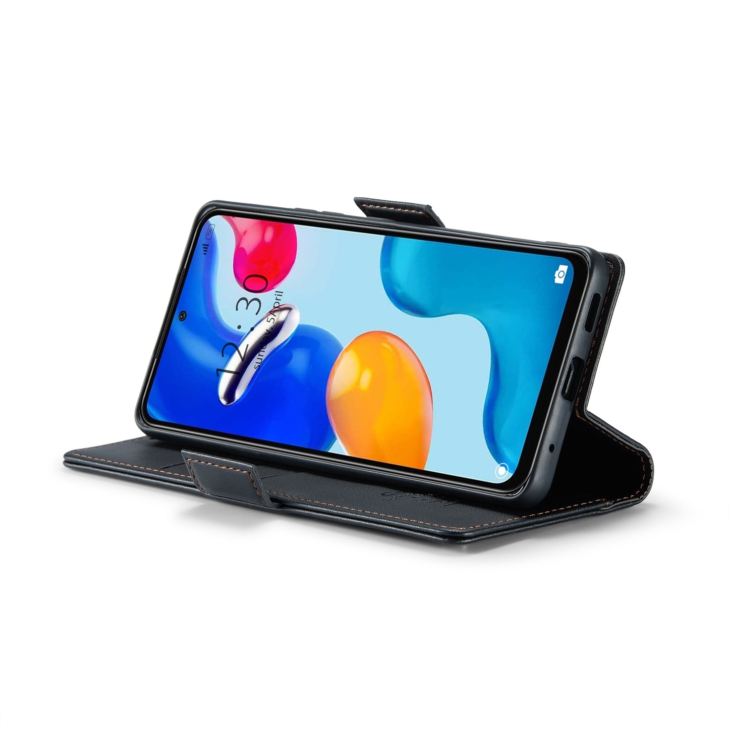 Xiaomi Redmi Note 11S Global Leather Wallet Case - RFID Blocking, Stand Function, Card Slots