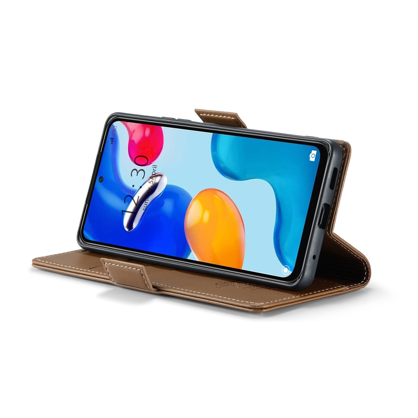 Xiaomi Redmi Note 11S Global Leather Wallet Case - RFID Blocking, Stand Function, Card Slots