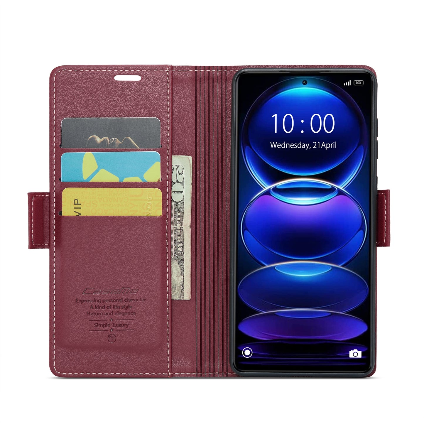 Xiaomi Redmi Note 12 Pro 5G Global Leather Wallet Case - RFID Blocking, Stand Function, Card Slots