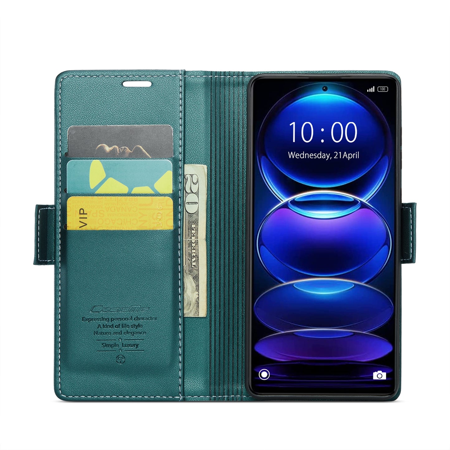 Xiaomi Redmi Note 12 Pro 5G Global Leather Wallet Case - RFID Blocking, Stand Function, Card Slots