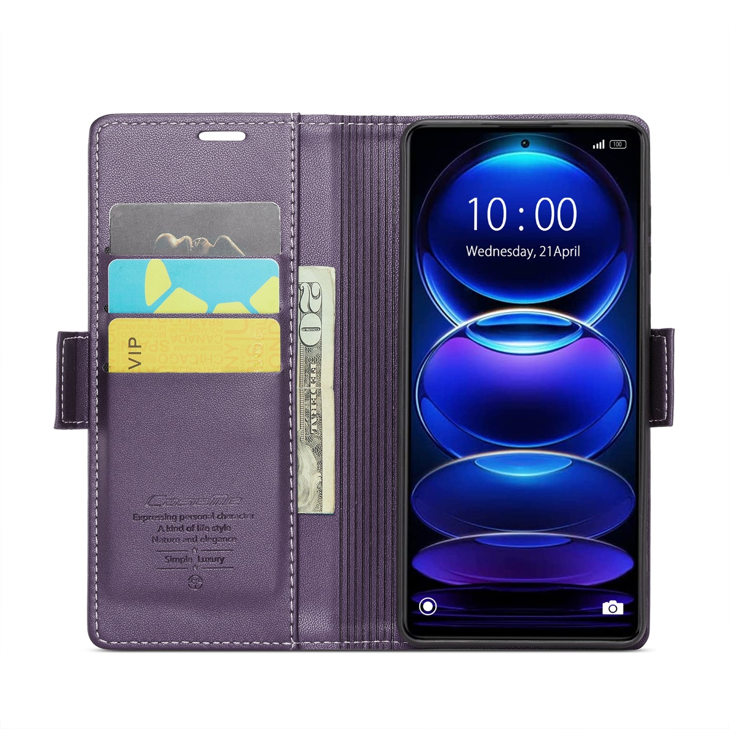 Xiaomi Redmi Note 12 Pro+ 5G Global Leather Wallet Case - RFID Blocking, Stand Function, Card Slots