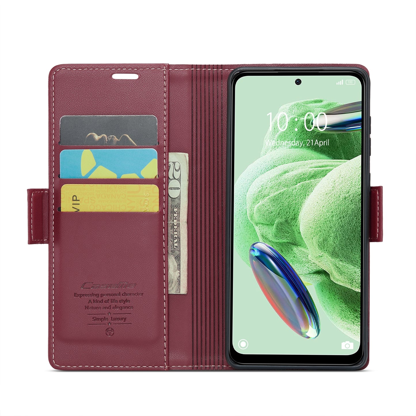 Xiaomi Redmi Note 12 5G Global Leather Wallet Case - RFID Blocking, Stand Function, Card Slots