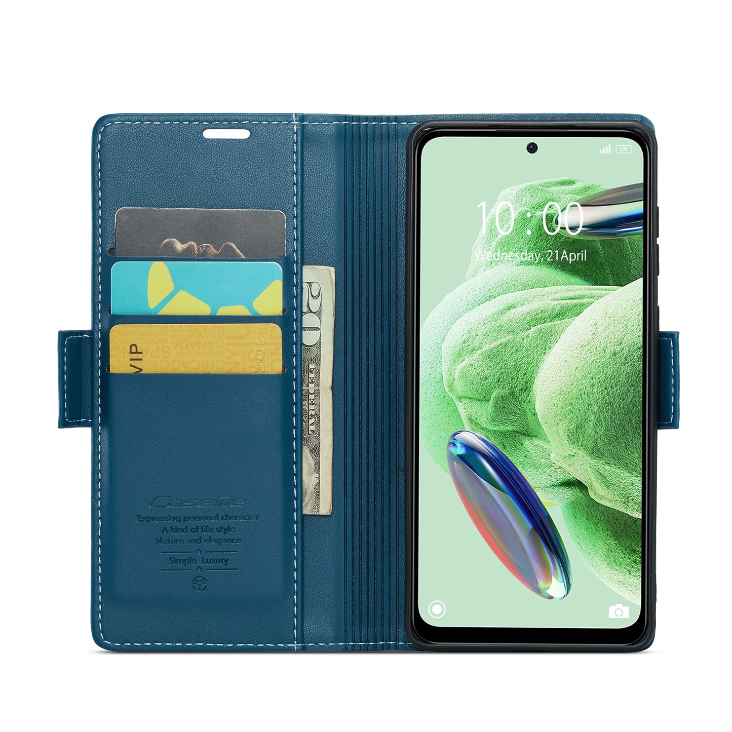 Xiaomi Redmi Note 12 5G Global Leather Wallet Case - RFID Blocking, Stand Function, Card Slots