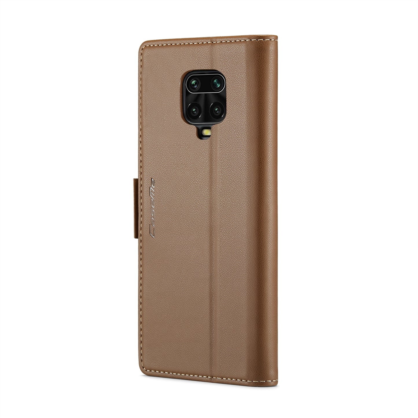 Xiaomi Redmi Note 9 Pro Max Leather Wallet Case - RFID Blocking, Stand Function, Card Slots