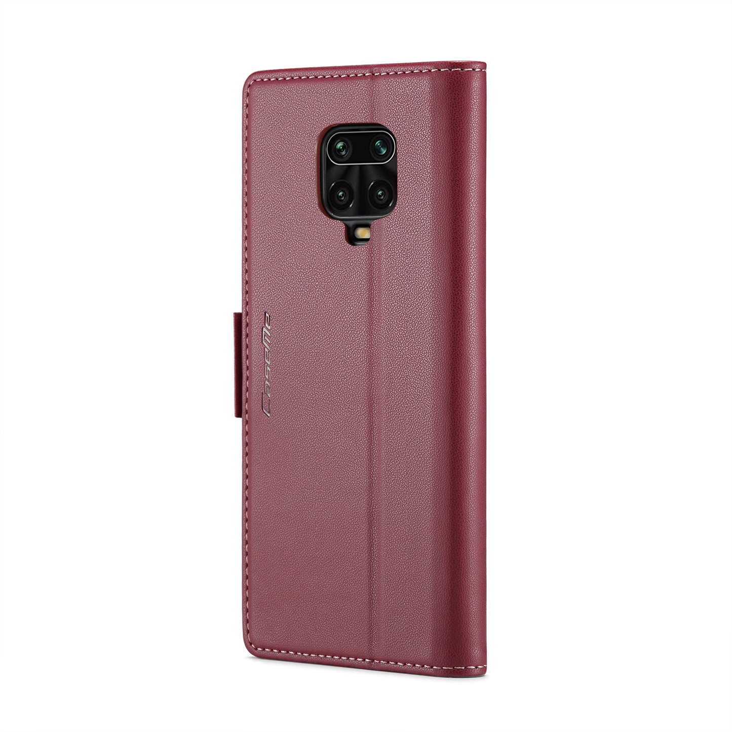 Xiaomi Redmi Note 9S Leather Wallet Case - RFID Blocking, Stand Function, Card Slots