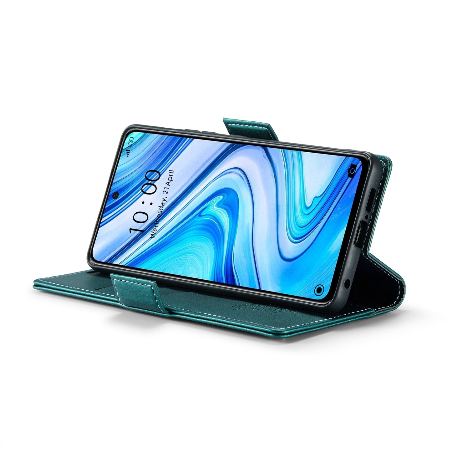 Xiaomi Redmi Note 9 Pro Leather Wallet Case - RFID Blocking, Stand Function, Card Slots