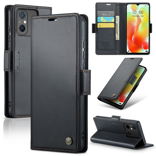 Xiaomi Redmi 12C Leather Wallet Case - RFID Blocking, Stand Function, Card Slots