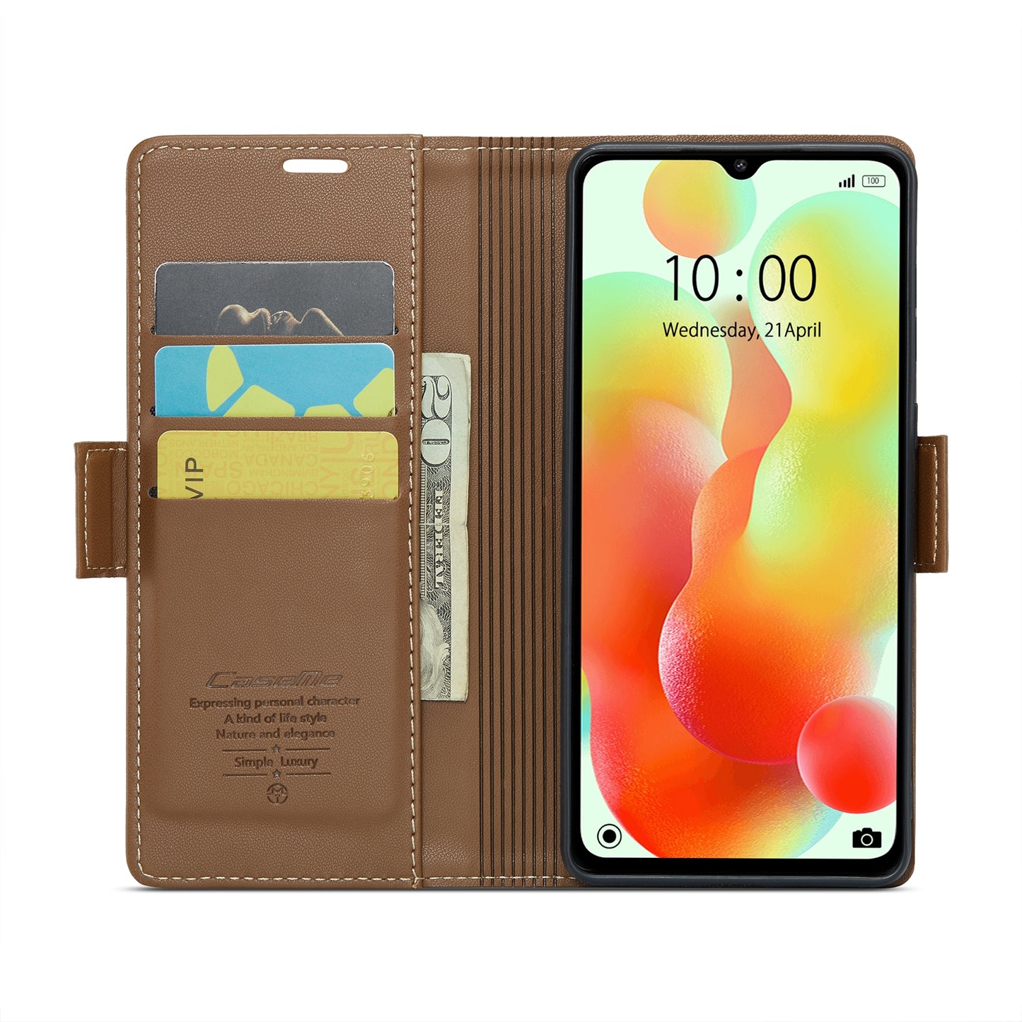 Xiaomi Redmi 12C Leather Wallet Case - RFID Blocking, Stand Function, Card Slots