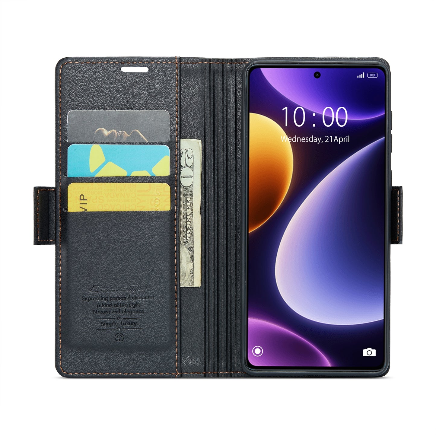 Xiaomi Redmi Note 12 Turbo 5G Leather Wallet Case - RFID Blocking, Stand Function, Card Slots