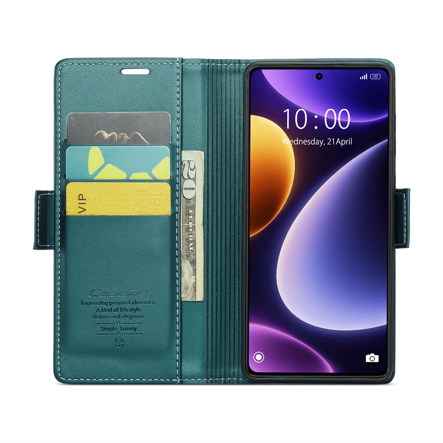Xiaomi Redmi Note 12 Turbo 5G Leather Wallet Case - RFID Blocking, Stand Function, Card Slots