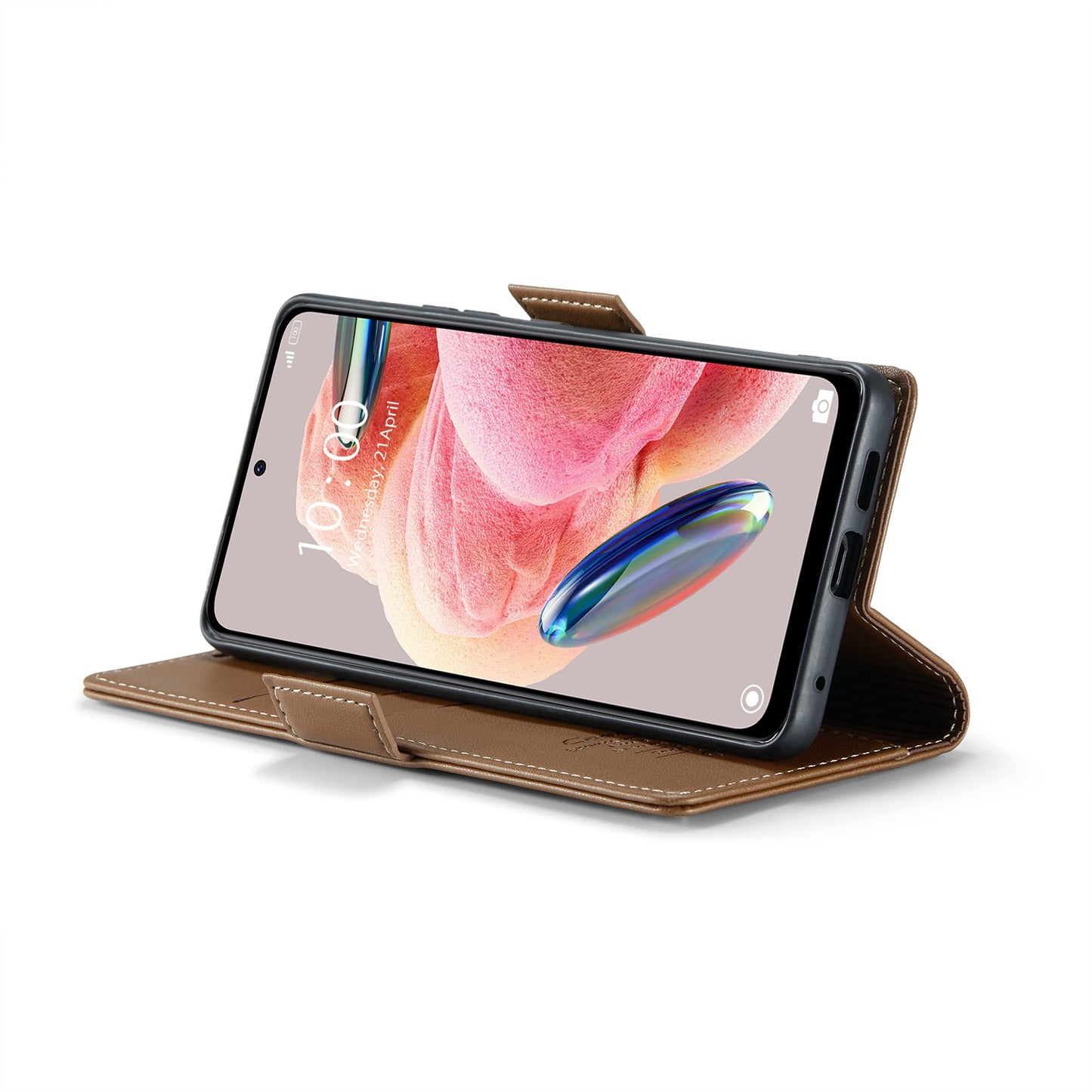 Xiaomi Redmi Note 12 4G Global Leather Wallet Case - RFID Blocking, Stand Function, Card Slots