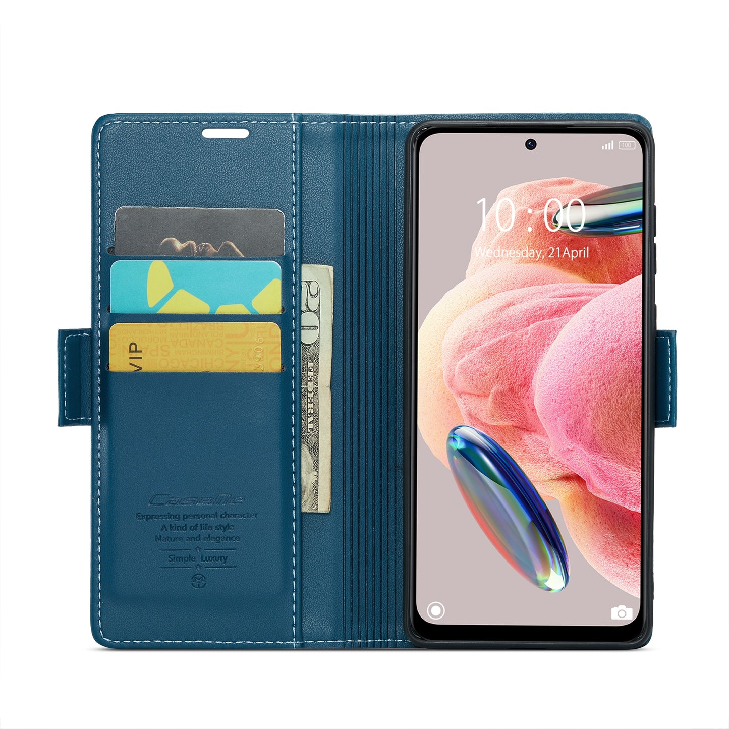 Xiaomi Redmi Note 12 4G Global Leather Wallet Case - RFID Blocking, Stand Function, Card Slots