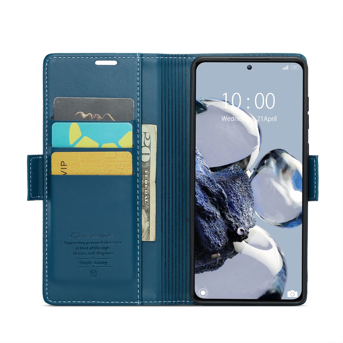 Xiaomi Redmi K50 Ultra Leather Wallet Case - RFID Blocking, Stand Function, Card Slots