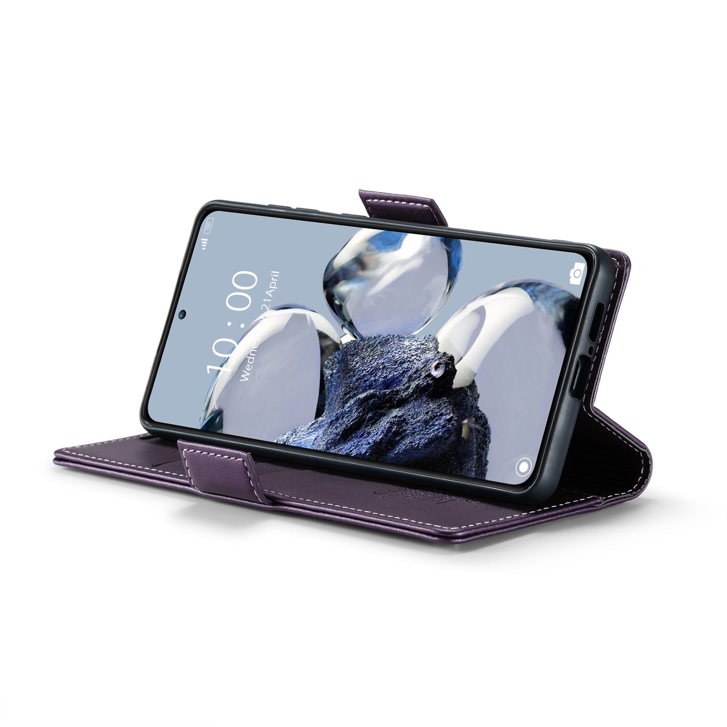 Xiaomi Redmi K50 Ultra Leather Wallet Case - RFID Blocking, Stand Function, Card Slots