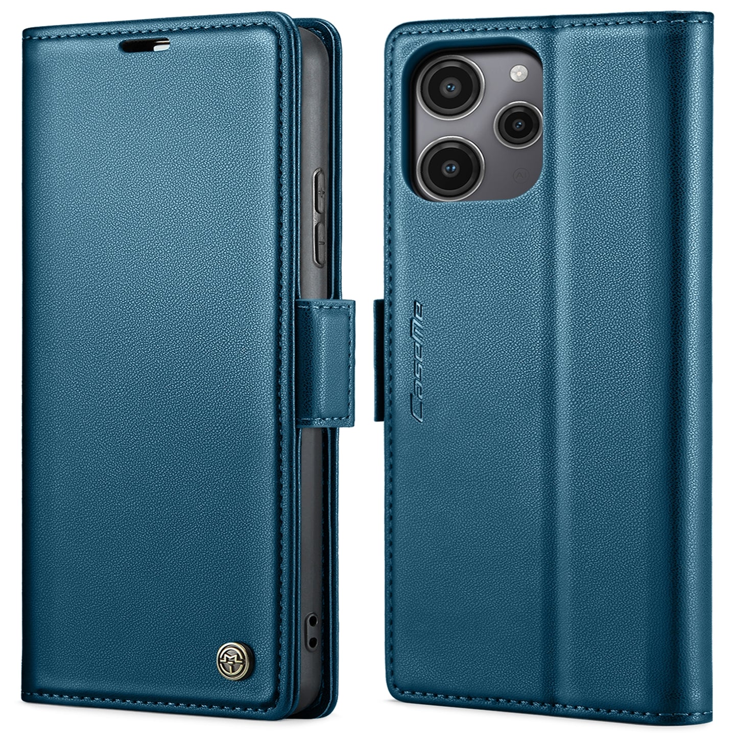 Xiaomi Redmi Note 12R Leather Wallet Case - RFID Blocking, Stand Function, Card Slots