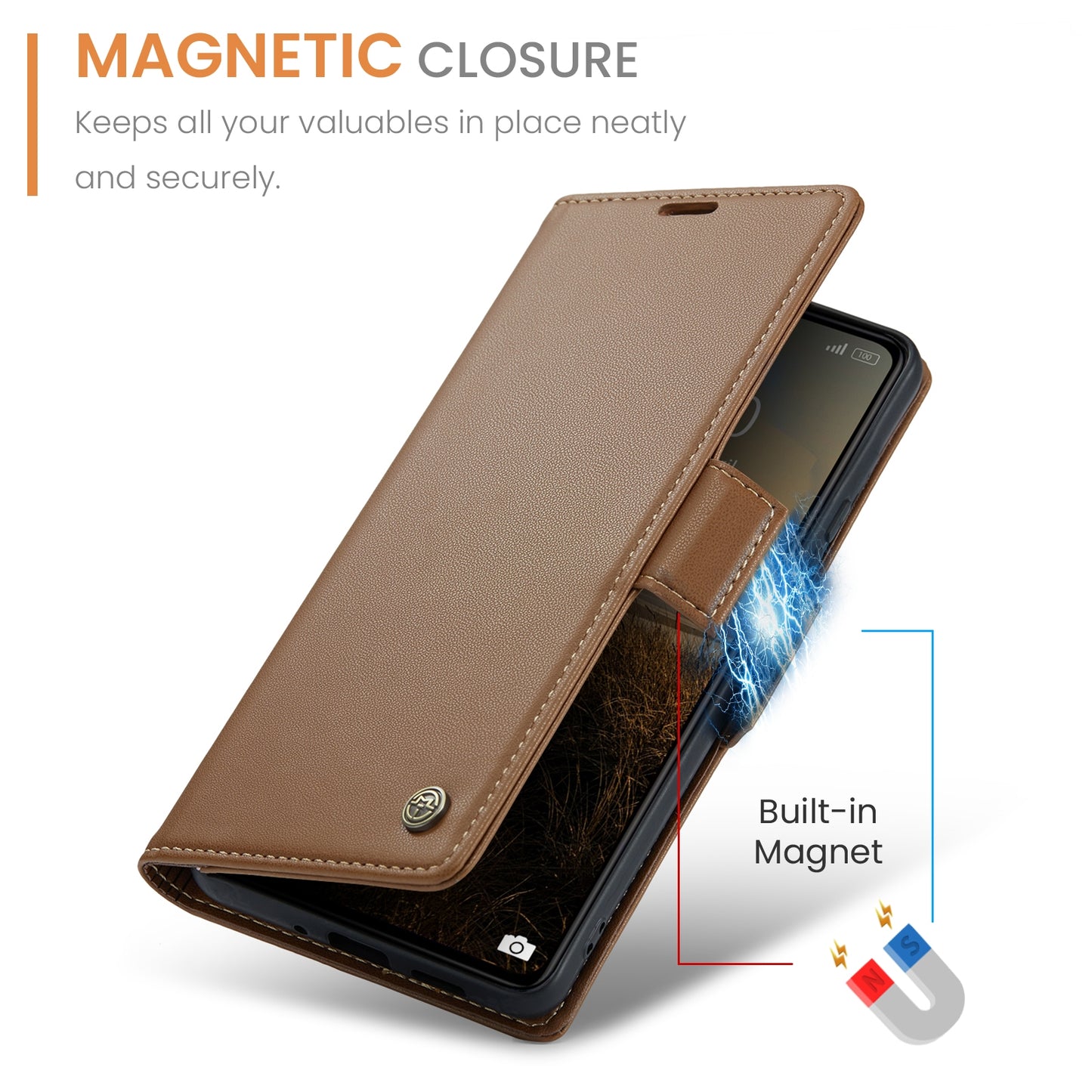 Xiaomi Redmi 13C 4G/5G Leather Wallet Case - RFID Blocking, Stand Function, Card Slots