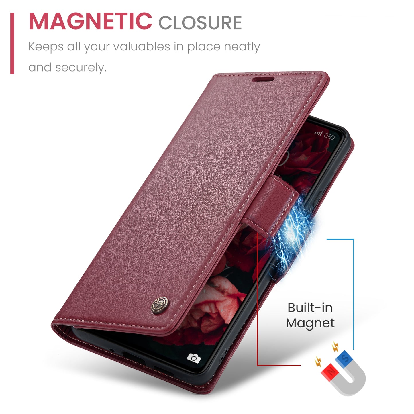 Xiaomi Redmi 13C 4G/5G Leather Wallet Case - RFID Blocking, Stand Function, Card Slots