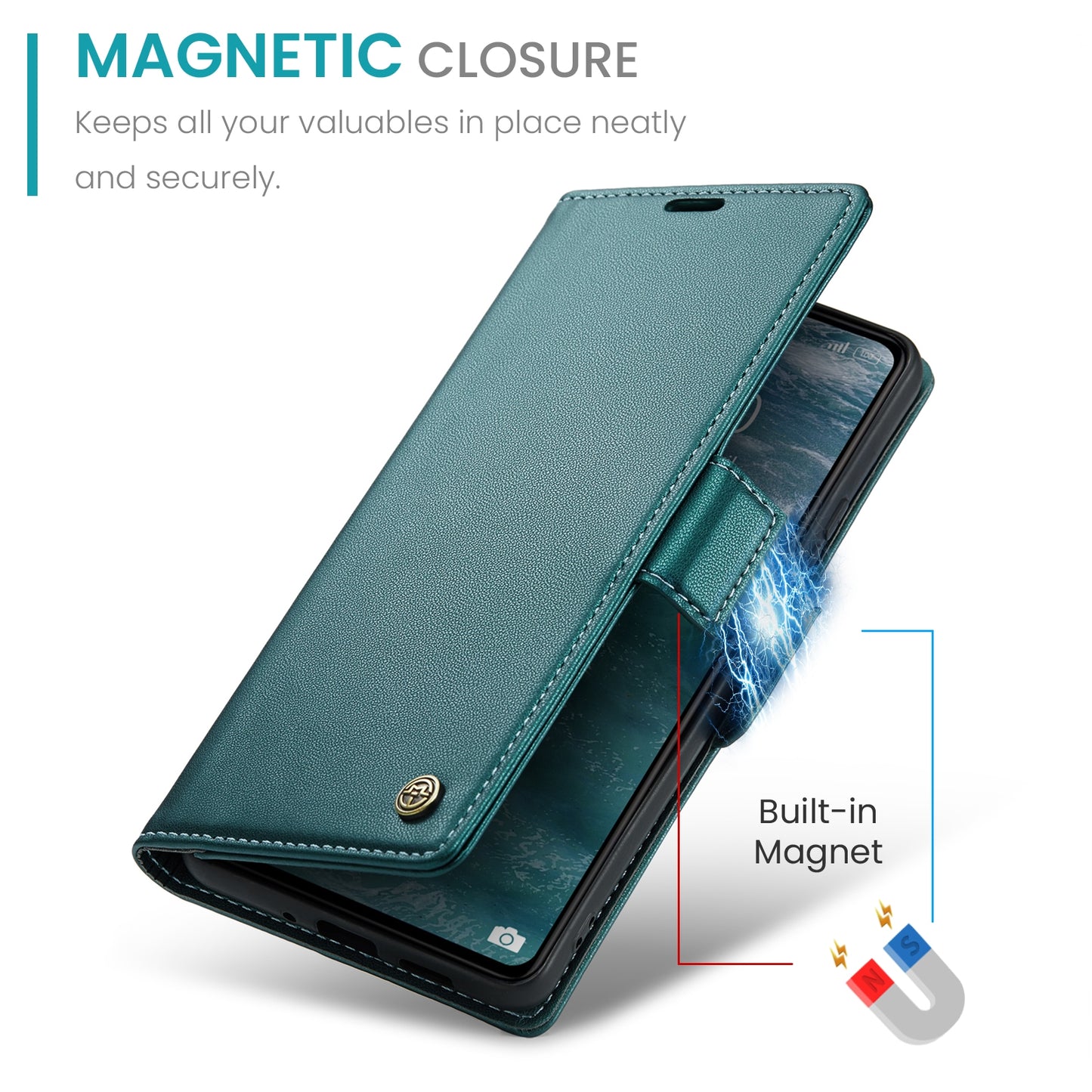 Xiaomi Redmi 13C 4G/5G Leather Wallet Case - RFID Blocking, Stand Function, Card Slots