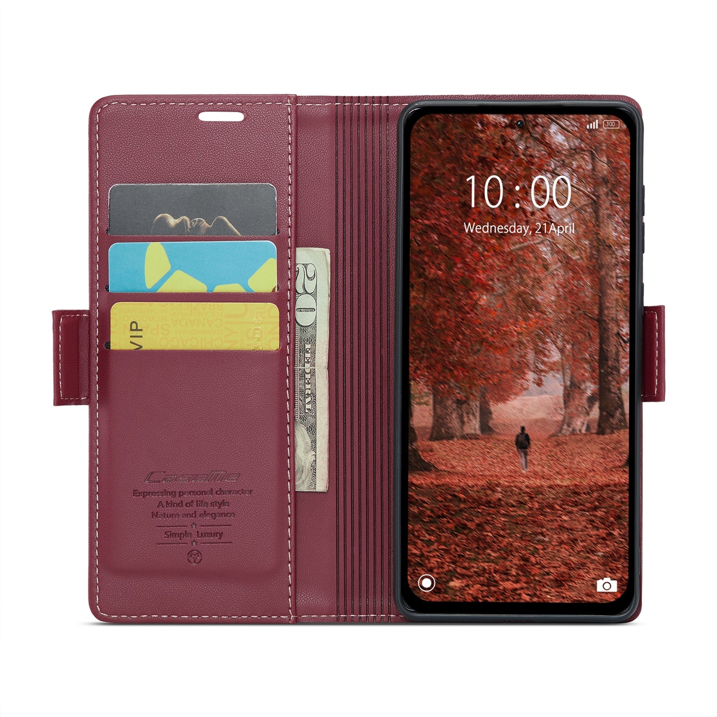 Xiaomi Redmi Note 13 5G Leather Wallet Case - RFID Blocking, Stand Function, Card Slots
