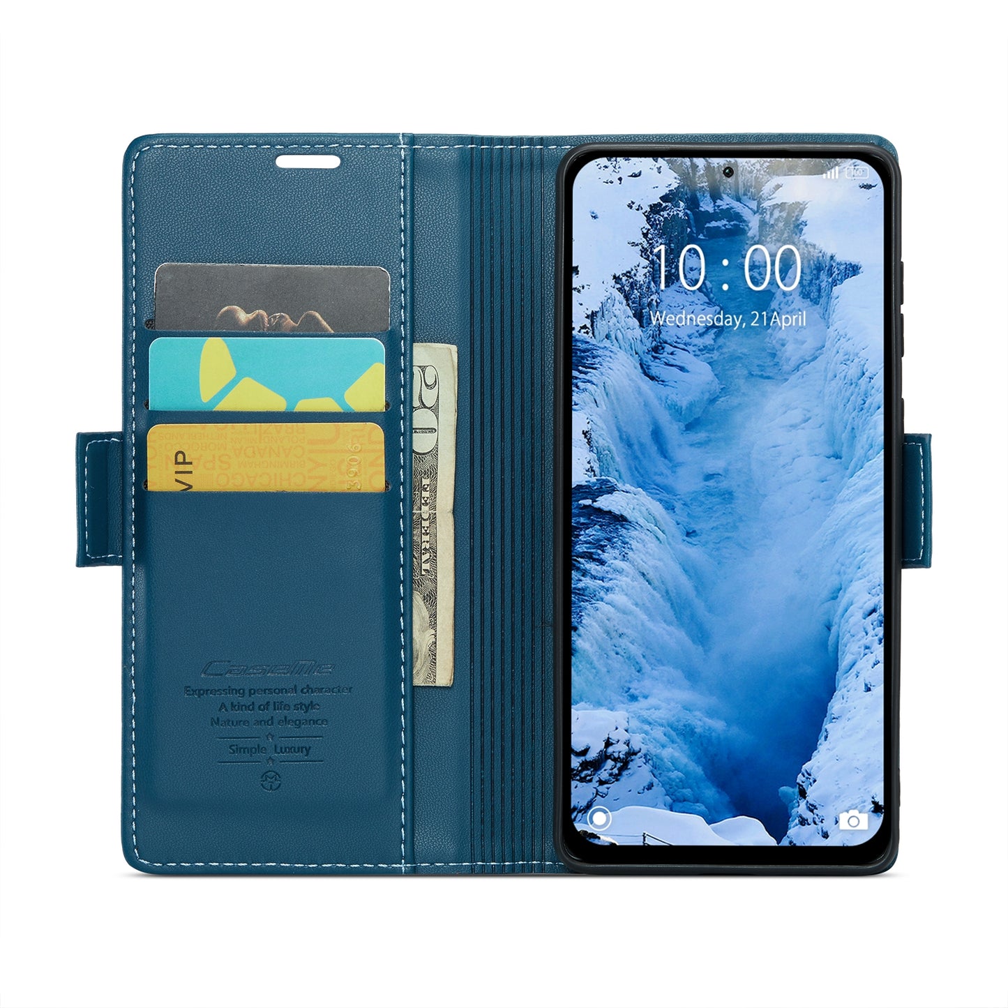 Xiaomi Redmi Note 13 5G Leather Wallet Case - RFID Blocking, Stand Function, Card Slots
