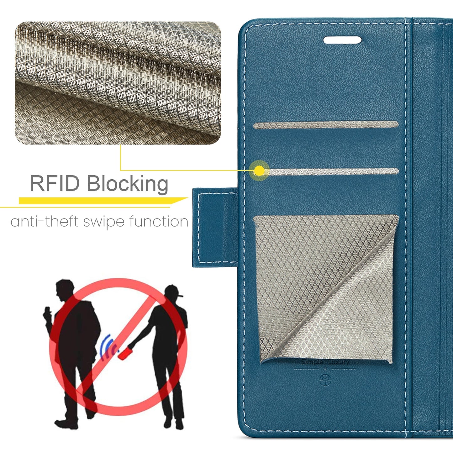 Xiaomi Redmi Note 13 5G Leather Wallet Case - RFID Blocking, Stand Function, Card Slots