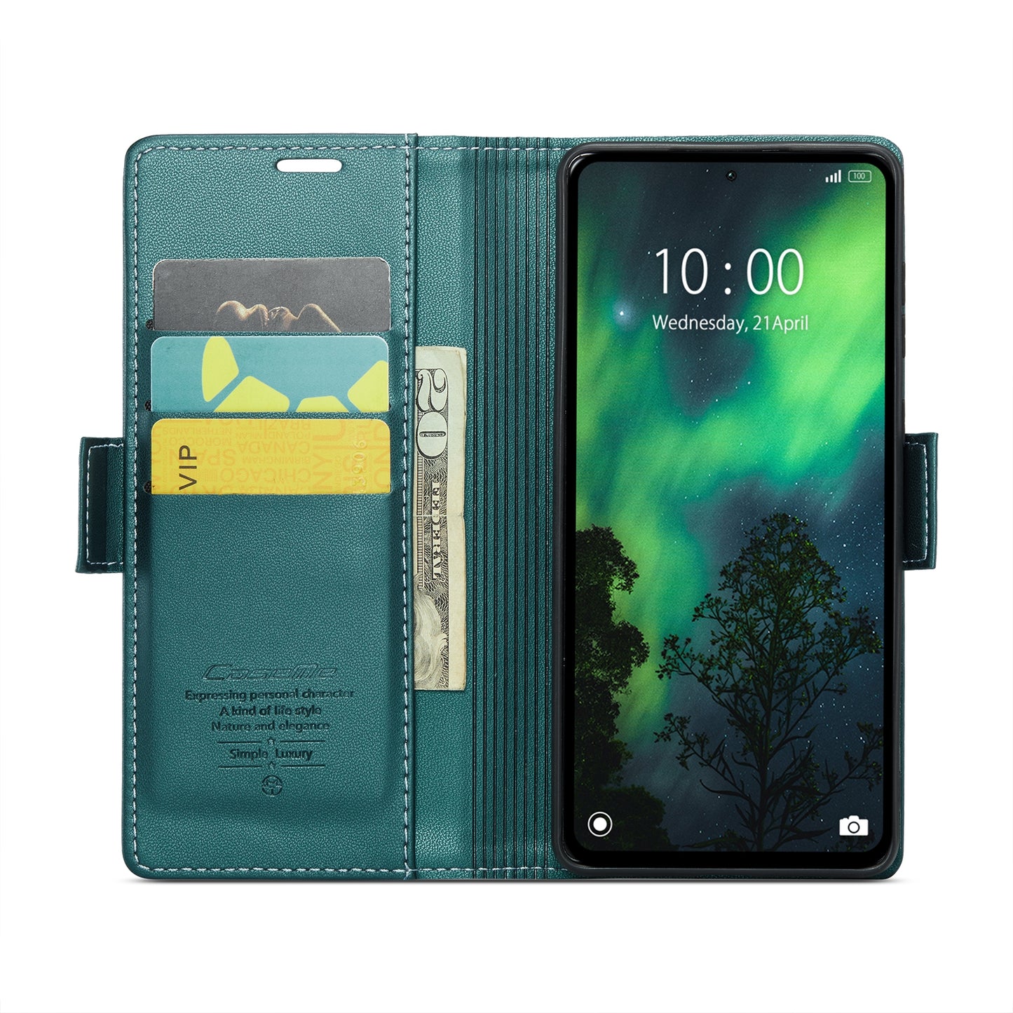 Xiaomi Redmi Note 13 5G Leather Wallet Case - RFID Blocking, Stand Function, Card Slots