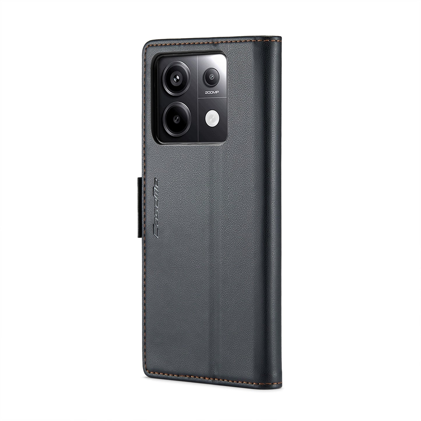 Xiaomi Poco X6 5G Leather Wallet Case - RFID Blocking, Stand Function, Card Slots