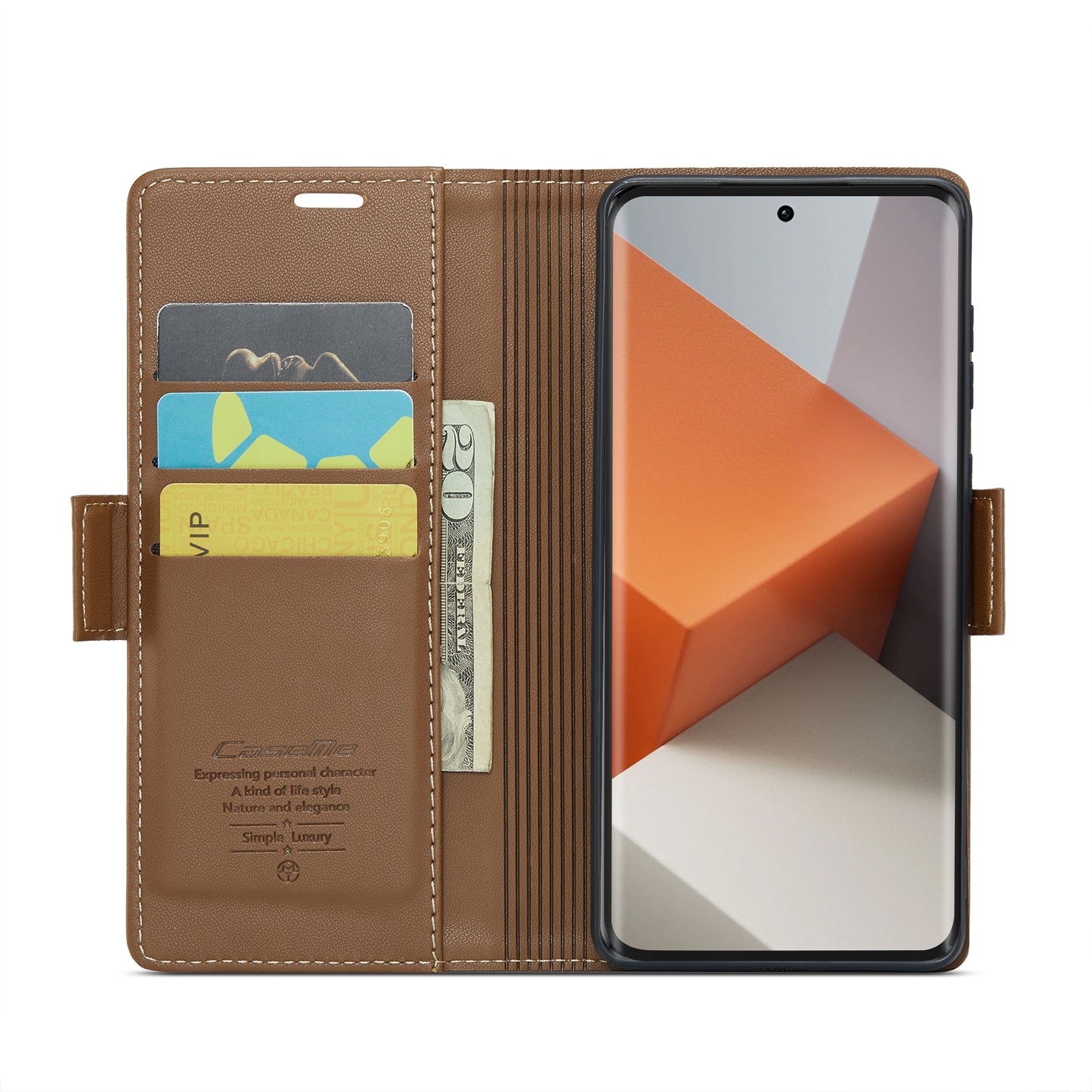 Xiaomi Redmi Note 13 Pro+ 5G Leather Wallet Case - RFID Blocking, Stand Function, Card Slots