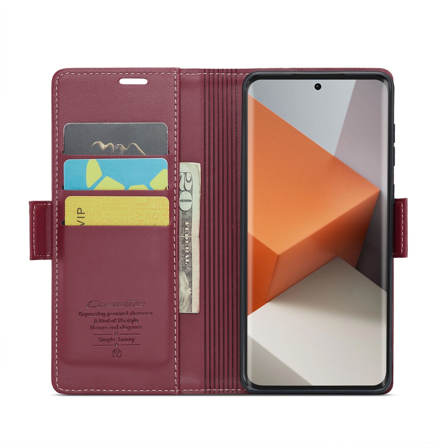 Xiaomi Redmi Note 13 Pro+ 5G Leather Wallet Case - RFID Blocking, Stand Function, Card Slots