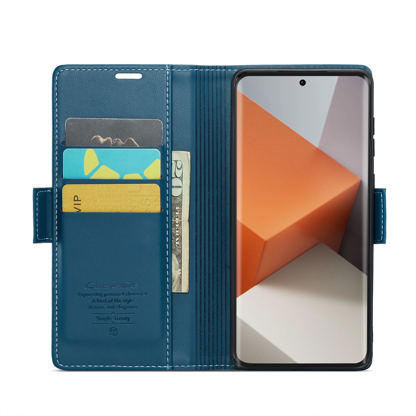 Xiaomi Redmi Note 13 Pro+ 5G Leather Wallet Case - RFID Blocking, Stand Function, Card Slots