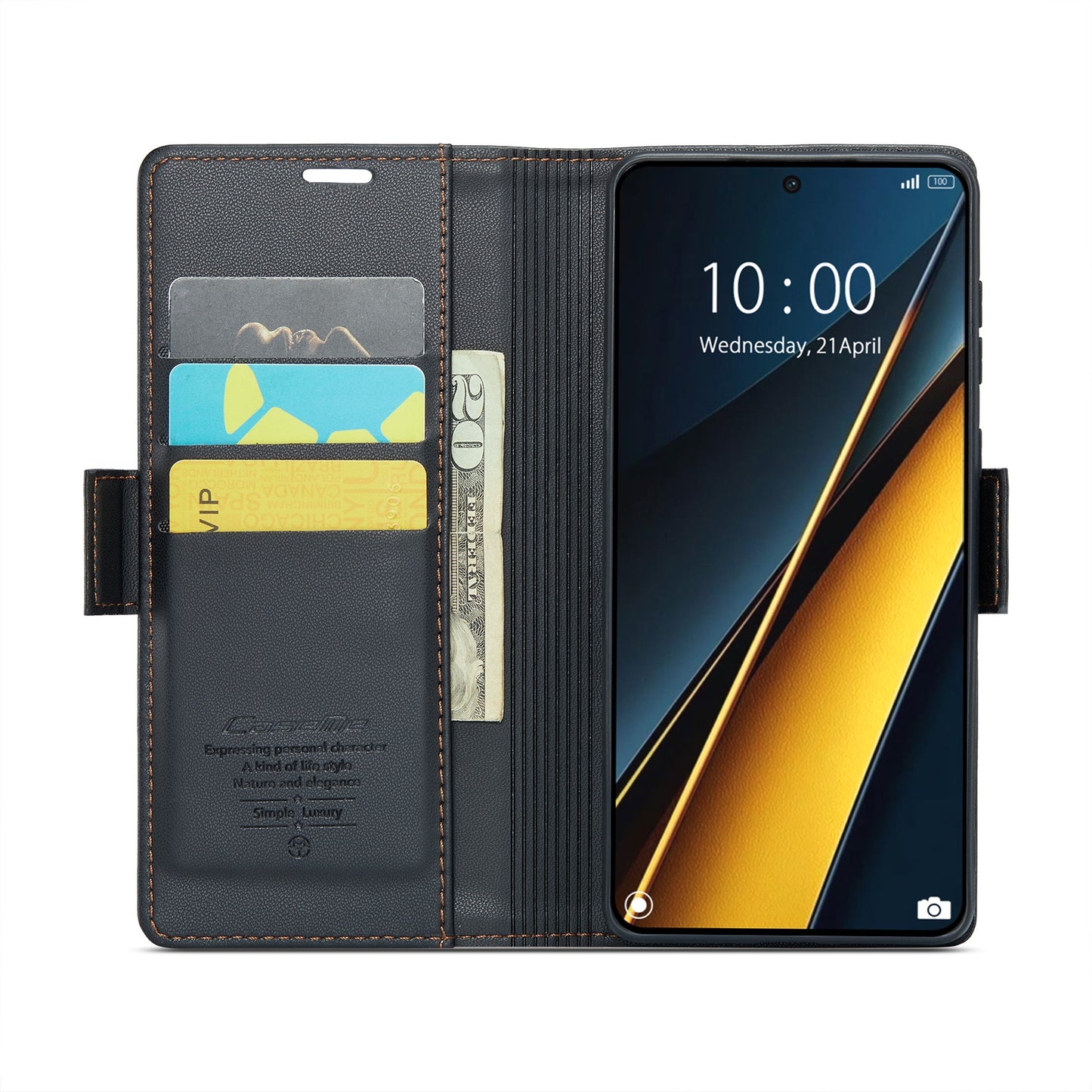 Xiaomi Redmi K70E 5G Leather Wallet Case - RFID Blocking, Stand Function, Card Slots