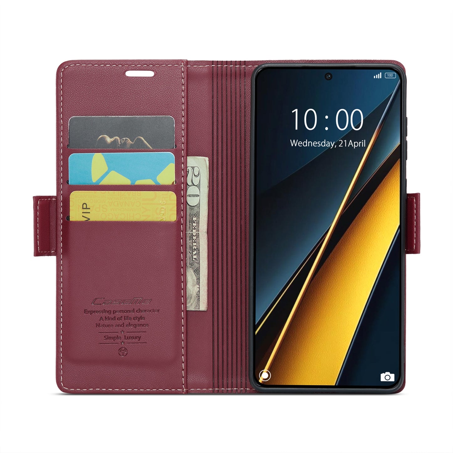 Xiaomi Redmi K70E 5G Leather Wallet Case - RFID Blocking, Stand Function, Card Slots