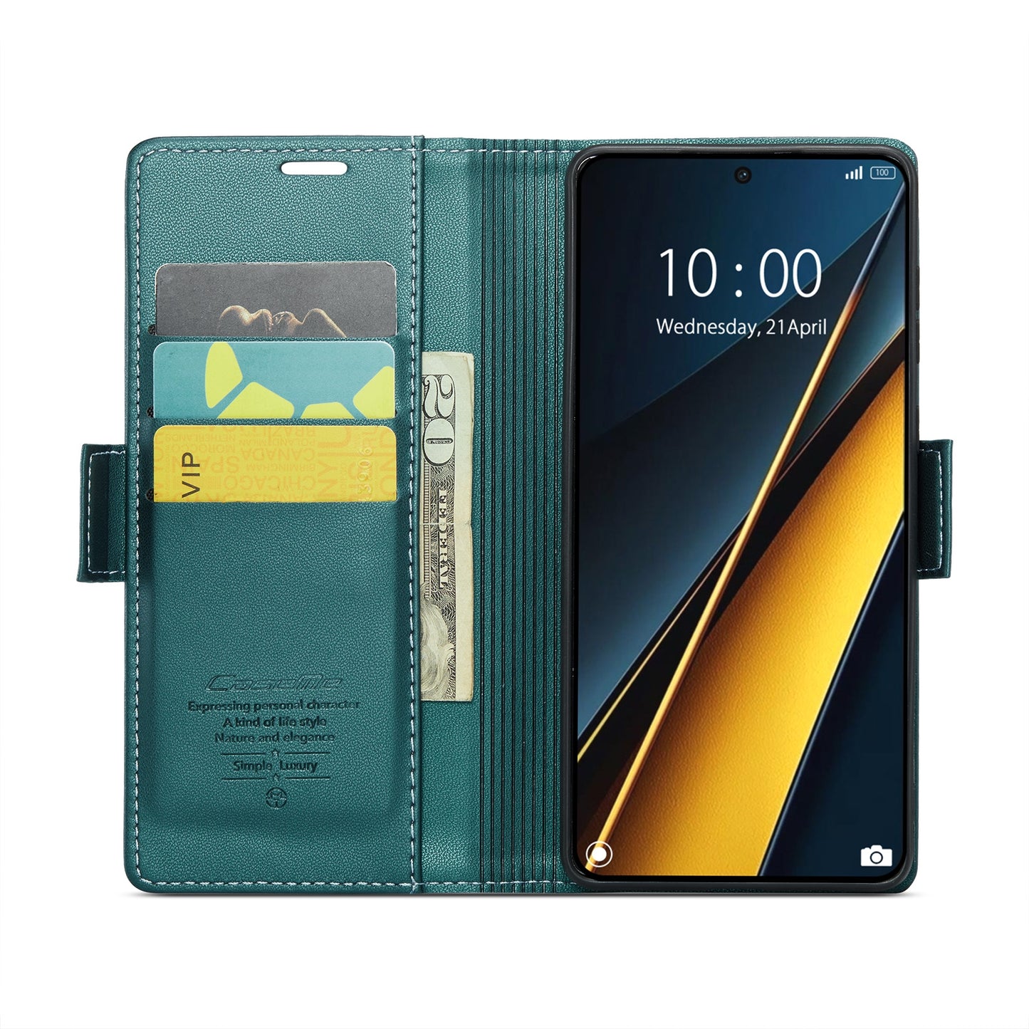 Xiaomi Redmi K70E 5G Leather Wallet Case - RFID Blocking, Stand Function, Card Slots